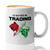 Bubble Hugs Stock Trader Coffee Mug 11oz White - I'd Rather Be Trading - Trading Funny Day Trader Stock Market Brokers Bull Market Bear Digital Currency