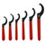 GTian 6 Pieces Coilover Adjustment Wrenches, Universal C Spanner Hook Wrenches Tools Set Coilover Wrench Steel Spanner for Coilover System
