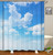 Shower Curtains, Sky Clouds Background Blue Sky White Clouds Bath Curtain 72 x 72 Inch Polyester Fabric for Bathroom Curtain Set with 12 Hooks