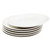 Vikko Salad Plate, Set of 6 White Plates, Fine Porcelain, Stackable 8 Inch Salad Plates, Dishwasher Safe