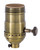 B&P Lamp Brass Turn Knob Early Electric Style Lamp Socket, Antique Brass Finish, 3-Way Function, Uno Thread Shell
