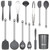 13PCS Kitchen Utensils Set with Holder, Silicone Cooking Utensils Gadget, Kitchen Spatula Set with Stainless Steel Handle, Nonstick and Heat Resistant