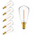 Newpow Edison Vintage String Lights Replacement Bulb, Warm Light - 2200k Shatterproof Dimmable Waterproof - 6 Pack