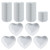 SOCOSY Heart-shaped Multipurpose Ceramic Sauce Dish Seasoning Dishes Sushi Dipping Bowl Appetizer Plates Serving Dish Saucers Bowl(40 PCS)