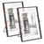 Isaac Jacobs 4x6 (2-Pack), Antique Bronze, Vintage Style Brass and Glass, Metal Floating Picture Frame (Vertical) with Locket Closure, for Photos, Art, & More, Tabletop Display (4x6 Antique Bronze)