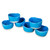 roro Ceramic Stoneware Hand-Molded Speckled Spotted Pinch Bowls x6, Coral Blue