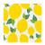 C.R. Gibson TW4-22029 Yellow Lemons Paper Cocktail Napkins, 20pc, x 5.5'', 5.5'' x 5.5'' ',