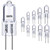 G4 Bulb, 10 Pack Halogen G4 12V 10W with G4 Bi-pin Base, High Output G4 Light Bulb 12V 150LM 3000Hrs Long Lifetime, G4 Dimmable, CRI100 & 2800K Warm White, G4 Halogen Bulb 10W for Cabinet Light Bulbs