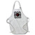 3D Rose Black and White Chevron Monogram Red Initial C Medium Length Apron-with Pouch Pockets, 22 x 24