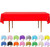 DecorRack 6 Pack Rectangular Tablecloths -BPA- Free Plastic, 54 x 108 inch, Dining Table Cover Cloth, Red (6 Pack)