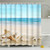 Jibin Bong Waterproof Polyester Fabric Beach Shower Curtain Ocean Scene Shower Curtain, Blue Sky Tropical Conch Seashell Starfish Ocean Shower Curtains for Bathroom Decor, 72X72 Inch