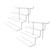 BYCY Acrylic Display Stands 4 Tier 2 Pack Clear Display Shelf Riser Acrylic Step Riser for Perfume Organizer Stand Acrylic Tiered Cupcakes Display Stand for Decoration and Organizer