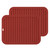 Smithcraft Silicone Trivets for Hot Dishes, Pots and Pans, Hot Pads for Kitchen Counter, Silicone Pot Holders Mats, Heat Resistant Mat for Quartz Countertops, Multi Use Trivet Mat Set 2 Merlot Red