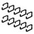 kwmobile 1U Cable Management D-Ring Hooks (10 Pieces) - Server Rack Bracket Cord Organizer Hook Mount Set for Network Cables and Power Cords - Black