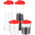eBoot 4 Pcs Salt and Pepper Shaker Set Hourglass Picnic Salt and Pepper Shakers Plastic Airtight Spice Jar Dispenser Salt and Pepper Shakers with Lids for Camping Outdoors Kitchen Lunch
