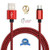 [Micro USB to USB Cable] 6.5 Feet Nylon Braided Fabric Micro USB Android cable Charging & Sync Data Charger Cable Cord for Android samsung and More (6.5ft red-2pack)