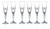 Lorenzo Lorren Home Trends Crystal Melodia Collection Wine Glass Set by RCR, 6 Count (Pack of 1), Flute