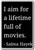 I aim for a lifetime full of movies.... - Salma Hayek quotes fridge magnet, Black