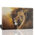 Jesus and Lion Canvas Wall Art Christian Gifts for men Jesus Pictures for Wall Lion and God Wall Decor Lion of Judah Poster Religious Painting Framed Artwork for Bedroom Living Room Church 16X12 inch