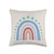 Boho Natural Collection Boho Aesthetic Rainbow Pastel Blues and Pinks Throw Pillow, 16x16, Multicolor