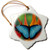 3dRose Butterfly Blue Morpho, Morpho granadensis, Orange Heliconia... - Ornaments (orn-313934-1)