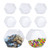 CAGSIG Candy jars with lids 8 Pack Plastic Candy Jars with Lid, Hexagon Candy Jars Cookie Jars for Kitchen, Clear Candy Containers for Snacks, Candy, Cookie, Dog Treats, Craft and Sewing Supplies, Coffee Pod, Laundry Pod ( 30 OZ)