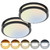Amico Flush Mount Ceiling Light, 36W LED Ceiling Light Fixture, 2700K/3000K/4000K/5000K/6500K 5CCT Selectable, 12 Inch Dimmable Ceiling Lights 2 Pack, Ceiling Lamp for Bedroom, Kitchen,Hallway