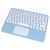 KUYHRF Wireless Keyboard with Touchpad, Ultra-Thin Rechargeable Bluetooth Keyboard Mini Wireless Keyboard with trackpad for iPad pro/iPad/Windows/iOS/Mac OS/Android (Blue)