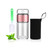Snminetal Double Wall Glass Tea Bottle Cups-With Tea Infuser-BPA-Proof Glass Tea Tumbler Water Separation Tea Filter Cup, apply to Mountaineering,Go To School,Reusable Portable Glass (Pink)