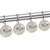 Shower Curtain Hooks, Rust Proof Decorative Shower Curtain Hooks Hangers for Bathroom Curtains, Clothing, Cartoon Bee Pattern