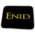 3dRose Enid common girl baby name in the USA. Yellow on black... - Dish Drying Mats (ddm-362754-1)