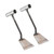 PATIKIL 9.4" Gardening Digging Shovel, 2 Pack Garden Hand Trowel High-Carbon Steel Shovel Garden Tool for Weeding Transplanting, Silver Tone Grey