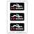 (3 pack) I LOVE SUSHI V1 vinyl Hard Hat Helmet decal - size: 2" X 1" color: BLACK/WHITE/RED - Hard Hat, Helmet, Windows, Walls, Bumpers, Laptop, Lockers, etc.
