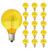 G40 Light Bulbs Replacement Yellow 1W Shatterproof Plastic LED Globe Bulbs G40 LED String Lights Replacement Bulb E12/C7 Candelabra Base for Indoor Outdoor Patio String Lights,15 Pack(Yellow)