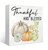 Mtrgdn Fall Decor for Table Wood Box Sign Thankful and Blessed Fall Pumpkin Autumn Harvest Thanksgiving Seasonal Decor,Farmhouse Rustic Wood Block Plaque Decorations for Home Desk Wall Shelf Decor