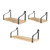 Jeanoko Wall Mount Storage Shelf, 3Pcs Multi Layer Easy to Install Floating Shelf for Shop