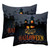 Decorative Square Throw Pillow Covers Set of 2 Halloween Pumpkin Background Pillow Case for Home Office Car, 18 x 18 inches