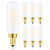 T6 Led Bulb, T6.5 Dimmable E12 Edison Light Bulbs Warm White 2700K, Frosted Glass,250lm, 25W Candelabra Incandescent Bulbs Equivalent Vintage LED Filament Candle Bulb with Decorative, 6Pack.