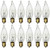 (Pack of 12) 60 Watt Chandelier Bulbs Clear Flame Shaped Incandescent Chandelier Light Bulbs, Candelabra E12 Base lamps