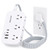 Flat Extension Cord, 5FT Flat Plug Power Strip with USB C, 6 Outlets 4 USB Ports (2 USB C) Slim Desk Charging Station, Power Strip with No Surge Protector for Cruise Ship, Dorm Room Travel Essentials
