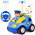 Remote Control car, GotechoD Cartoon RC Police Car with Music and Lights, Radio Control Toy for Baby Toddlers Kids and Children, Perfect as Holiday Birthday Present(Blue)