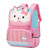 ASKSKY Backpack for Girls, Wide Open Kids Backpack for Elementary Primary School Kawaii School Backpack Cartoon Bookbag with Reflective Strip, Blue Kitty