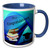 3dRose Image of Congratulations 2017 Wavy Blue With Books Cap and Diploma - Mugs (mug_252056_6)