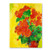 Geraniums Against Yellow Artwork by Sheila Gold Ornate Frameen, 24 by 32-Inch Canvas Wall Art