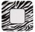 Creative Converting Animal Print Zebra Square Dinner Plates, 8 Count