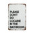 NAMEY Metal Tin Sign Vintage Metal Signs No Cocaine in Bathroom Sign Bathroom Wall Art Retro Wall Decor Tin Sign Funny Decorations for Home Cafes Office Store Pubs Club Plaque Tin Sign 8x12 Inch