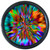 Easesign 295181 Multicolor Paint Optical Illusions Psychedelic Wall Clock