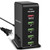 Multiple USB Charging Station?RISWOJOR 6 Port Multi USB Charger Station with 20W PD+18W QC3.0?Multiport USB Charging Hub with Auto Detect Technology for iPhone,iPad Tablets and More?Black?