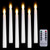 MIXALY 6PCS 7.9" LED Taper Candles with Remote Timer - Battery Operated Flameless Flickering Window Candles with Nifty Flame - Perfect for Dinner/Party/Wedding Decor