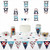 Big Dot of Happiness Railroad Party Crossing - Triangle Steam Train Birthday Party or Baby Shower Decoration Kit - 72 Piece